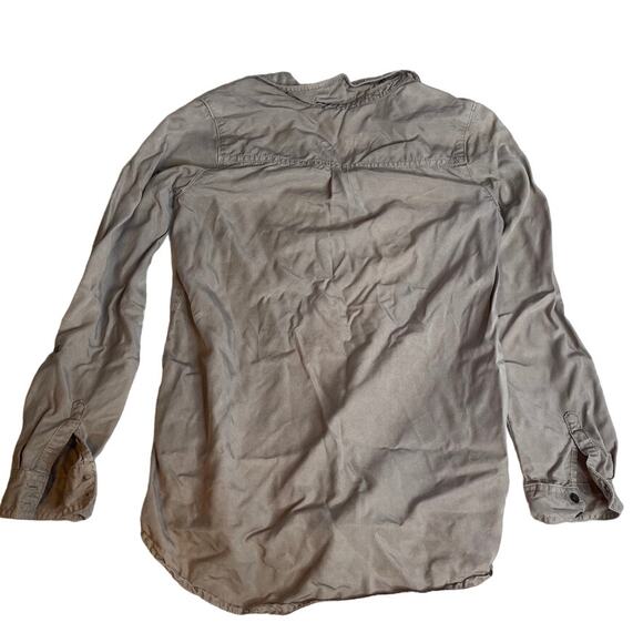 Halogen Long Sleeve Button Front Shirt Dress Tan Taupe Size S - Picture 3 of 3